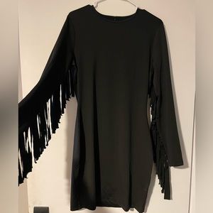Black Fringed Dress
